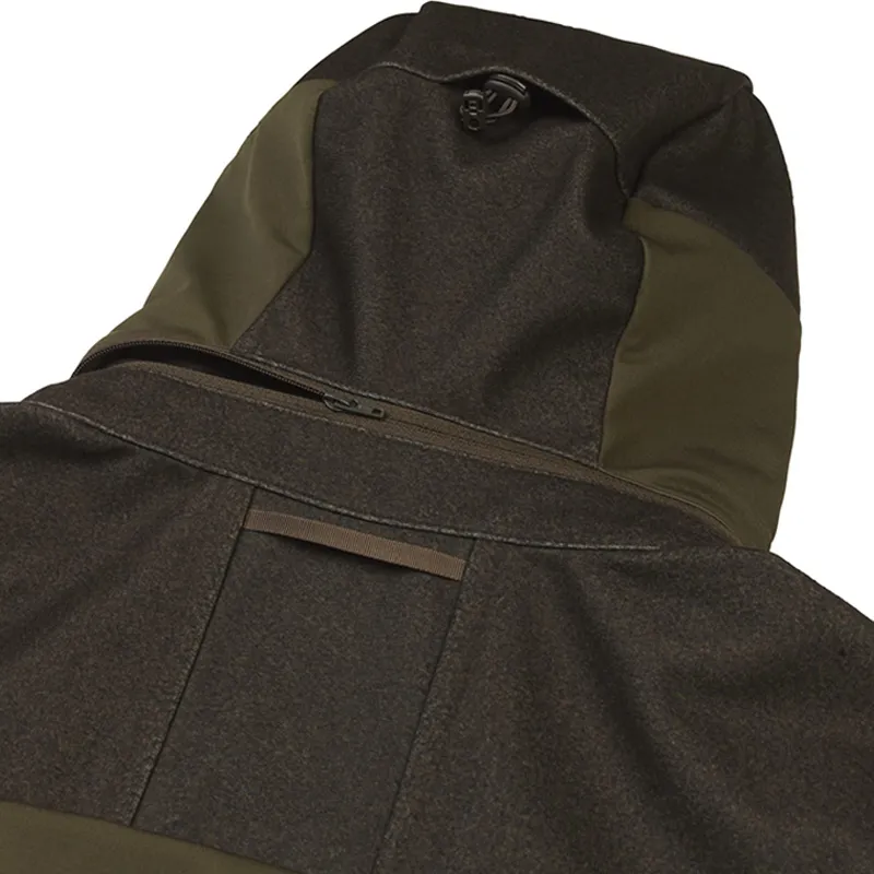 Outdoor Men Winter Front Pockets Inside Polyester Lining Fishing Soft Shell Jacket