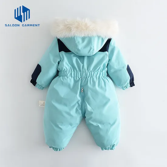 Winter Popular Fashion Waterproof Snowsuit Toddler Kids Ski Jackets Coat with Hooded