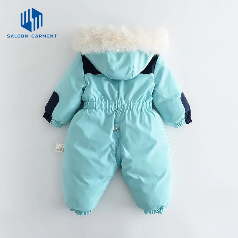 Winter Popular Fashion Waterproof Snowsuit Toddler Kids Ski Jackets Coat with Hooded