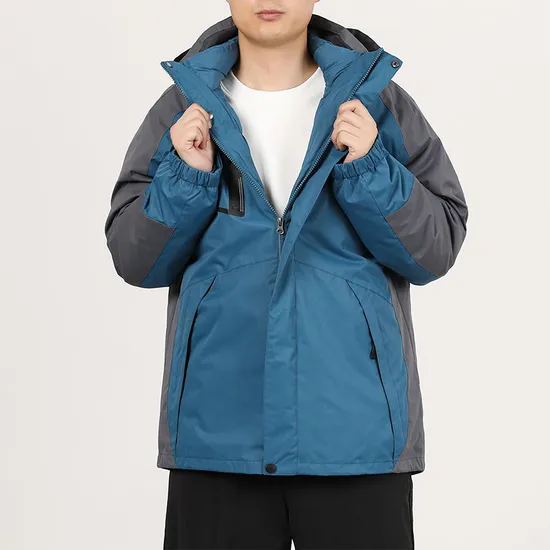 Mens Winter Waterproof Windproof Hooded Snow Coat Snowboarding 3in1 Ski Jacket