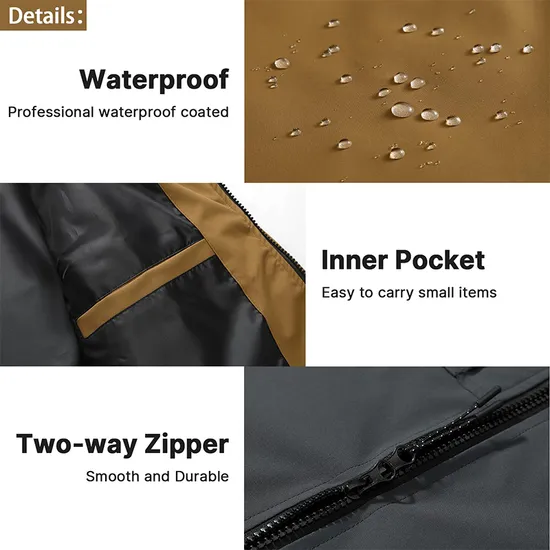 Men Outdoor All-Sport Waterproof Breathable Anti-Storm Rain Raincoat Suit Jacket