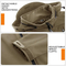 Men's Hooded Waterproof Lightweight Insulated Windbreaker Fleece Lined Rain Tactical Softshell Jacket