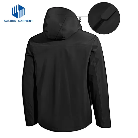 Custom Men's Polyester Outdoor Reflective Waterproof Windbreaker Jacket