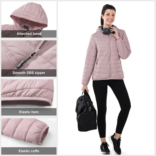 Women's Winter Coat Screen Print Puffer Down Jacket for Hiking Travel Snow