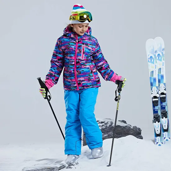 Girl's Winter Outdoor Clothing Softshell Fleece Ski Jacket Snowmobile Wear Snow Suit