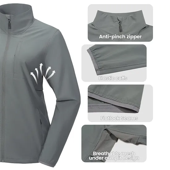Customized Women's Waterproof Softshell Fleece Hooded Outdoor Coat Tactical Jacket