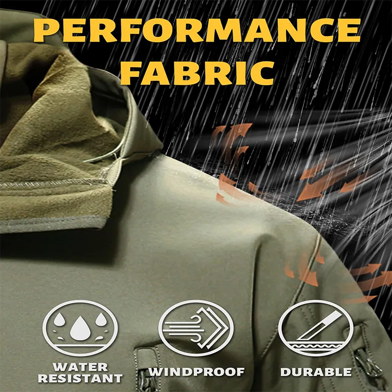 Men's Lightweight Breathable Waterproof Rain Tactical Softshell Jackets