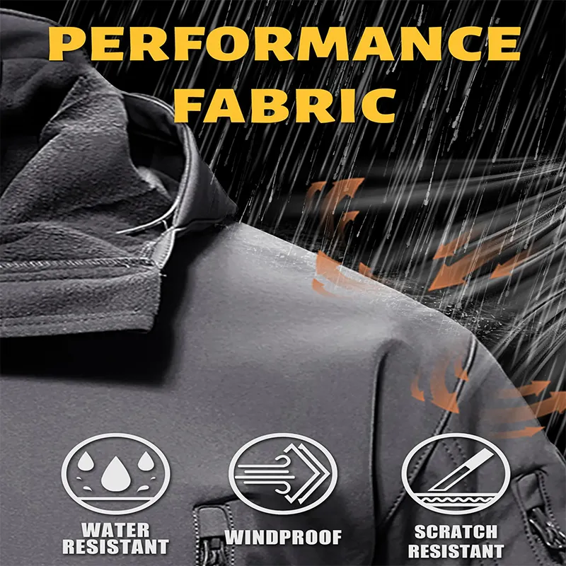 Warm Fleece Lining Water Resistant Hunting Clothes Tactical Softshell Jacket for Men
