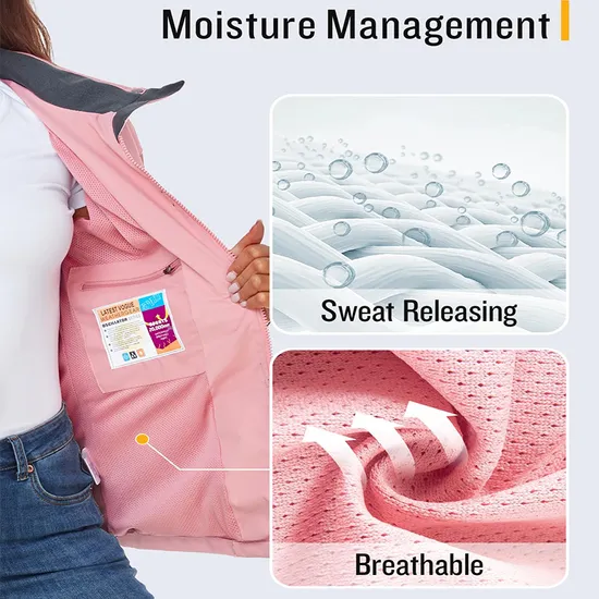 Custom Logo Waterproof Breathable Outdoor Rain Jackets Windbreaker Coats for Women