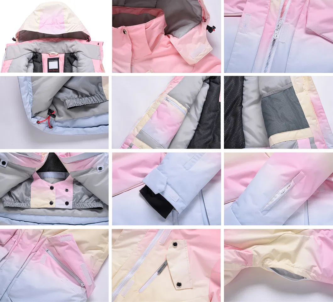 Women's OEM Custom Waterproof Snow Wear Winter Ski Jacket