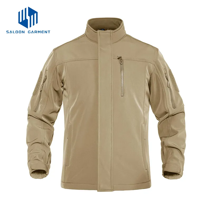 Wholesale Outdoor Waterproof Fleece Lined Lightweight Casual Coat Softshell Jacket for Men