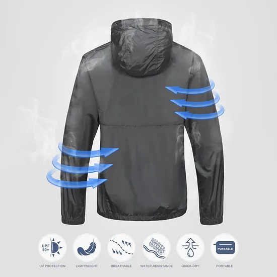 High Quality Custom Waterproof Reflective Sportswear Polyester Windbreaker Jackets