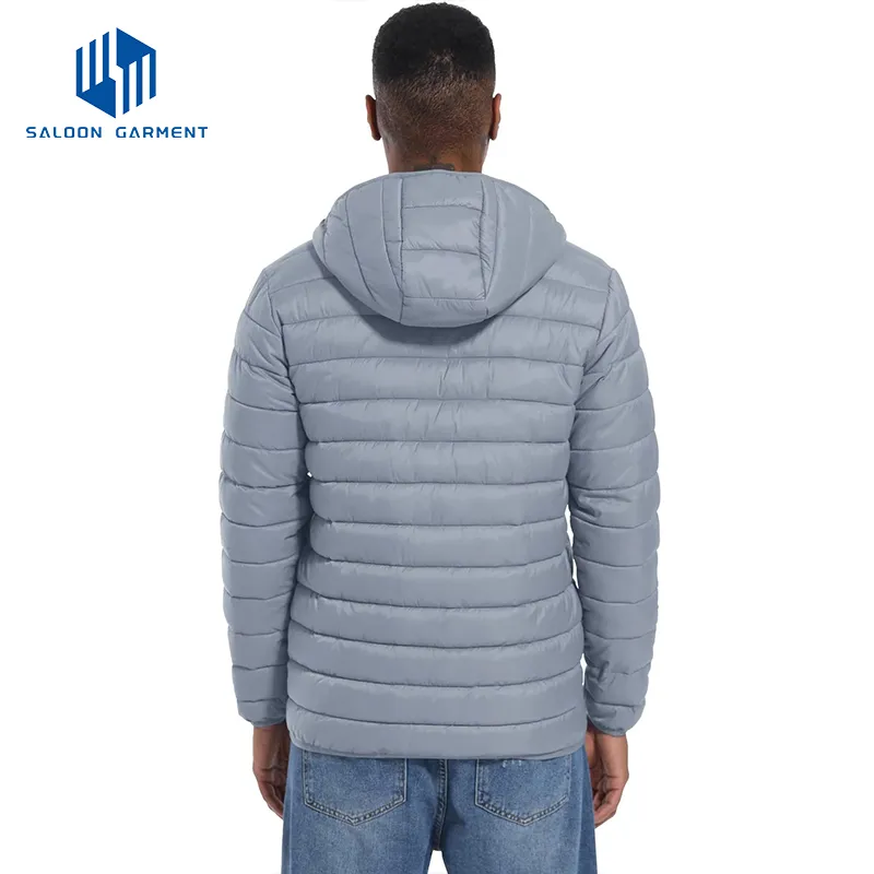 Mens Windproof Water Resistant Hooded Puffer Down Jacket Winter