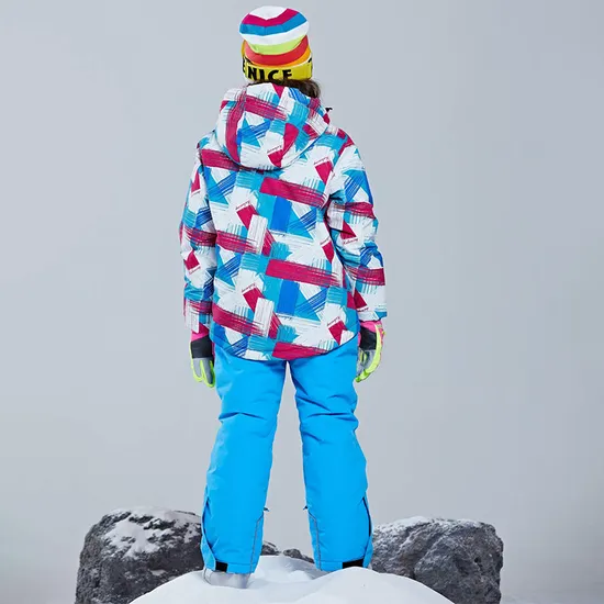 Girls' Winter Outdoor Snowboarding Waterproof Snowsuits One Pieces Ski Suits Jumpsuits