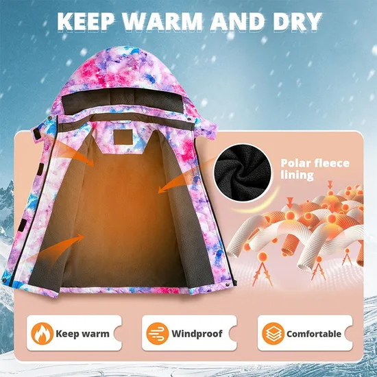 Girls' Waterproof Warm Winter Coat Skiing Snowboard Ski Jacket