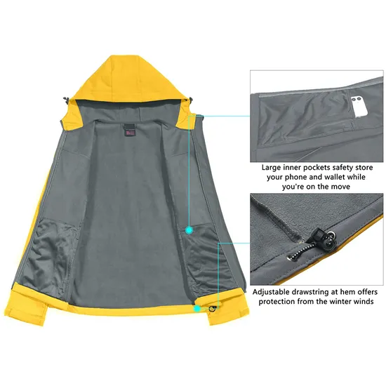 Women's Lightweight Waterproof Biking Hiking Cycling Running Windbreaker Reflective Tactical Softshell Jacket