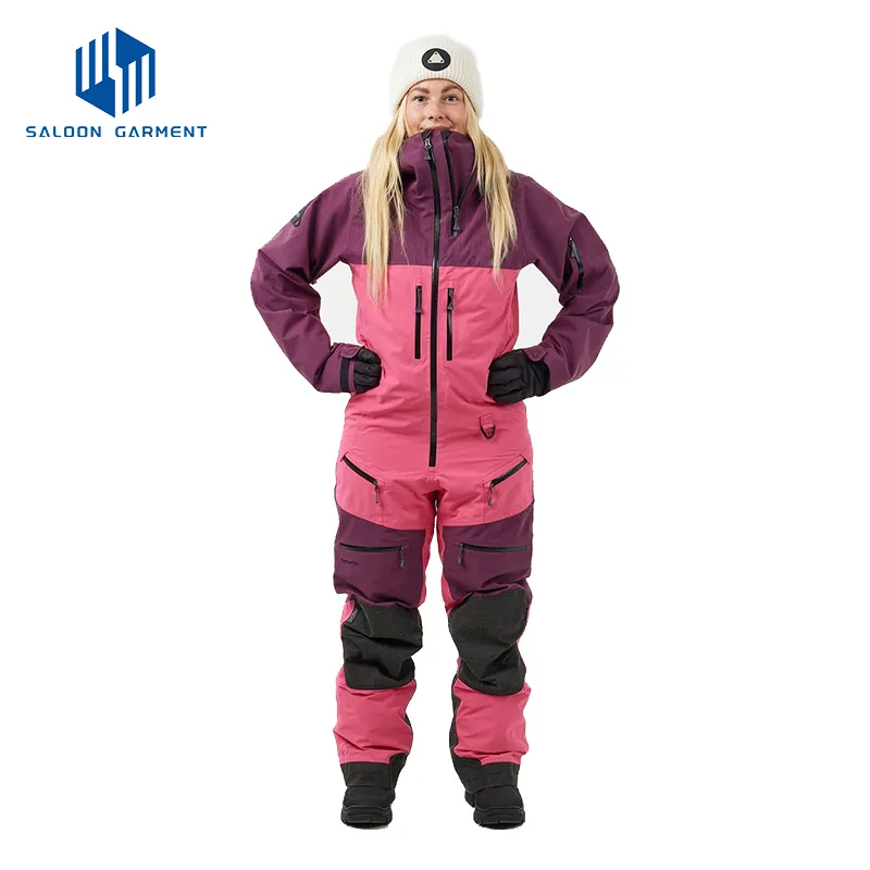 Women's One Pieces Ski Jumpsuits Coveralls Winter Outdoor Waterproof Snowsuits