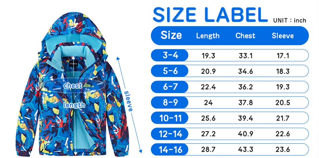 Kids' Waterproof Ski Jacket with Windproof Hood for Outdoor Adventures