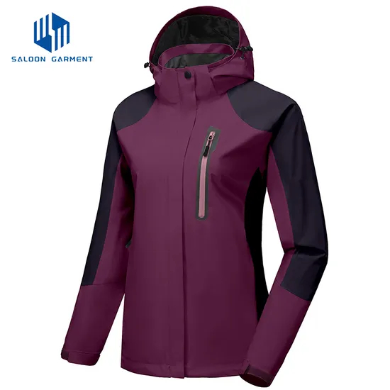 Spring Outdoor Waterproof Womens Custom Breathable Hooded Windbreakers