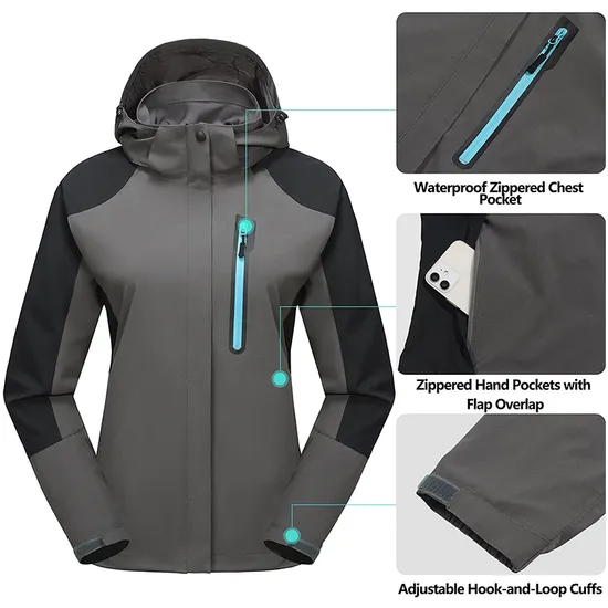 Women Waterproof Custom Outdoor Running Hiking Bike Riding Windbreaker Jacket