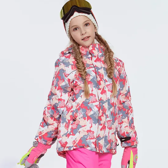 Girl's Waterproof Winter Snow Coat Hooded Fleece Outwear Windproof Raincoat Ski Jacket
