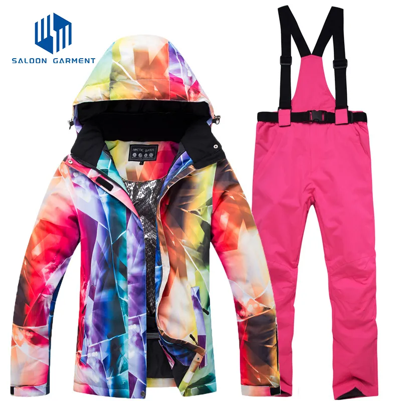 Women Winter Warm Outerwear Waterproof Outdoor Coat Breathable Snowboard Ski Suit