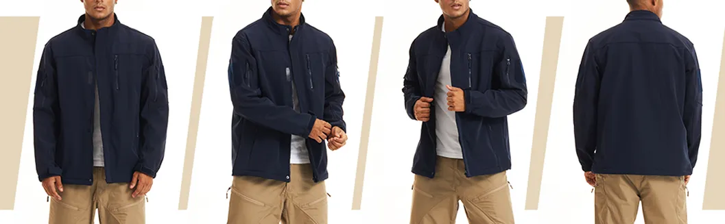 Men's Fleece Lined Water Resistant Soft Shell Winter Coats Tactical Jacket