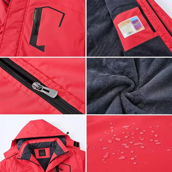 Mens Winter Waterproof Warm Fleece Rain Coats Snow Ski Jackets
