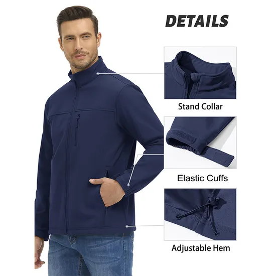 Men's Water Resistant Windbreaker Soft Shell Softshell Jacket