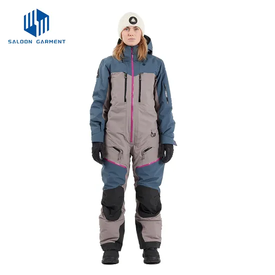 Women and Men's Ski Suits One Piece Jumpsuit Winter Outdoor Waterproof Warm Snowsuits