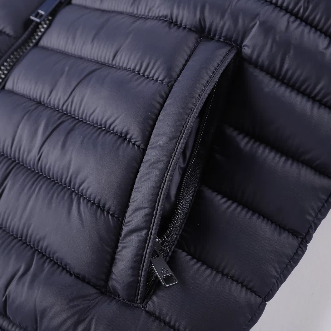 Wholesale Men's Custom Logo Nylon Winter Padded Warm Quilted Jacket