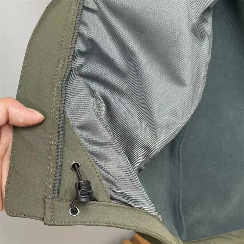 Men Winter Waterproof Softshell Jacket Breathable Membrane 3layers Bonded Fleece Windbreaker Outdoor Autumn Coat Jacket