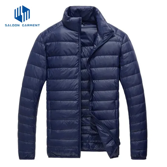 Wholesale Men's Customized Windproof Warm Puffer Coat Filling Ultralight Winter Jackets