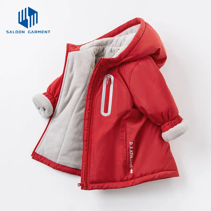 Wholesale Customized Children's Fleece Coat Fashion Warm Kids Padded Jackets