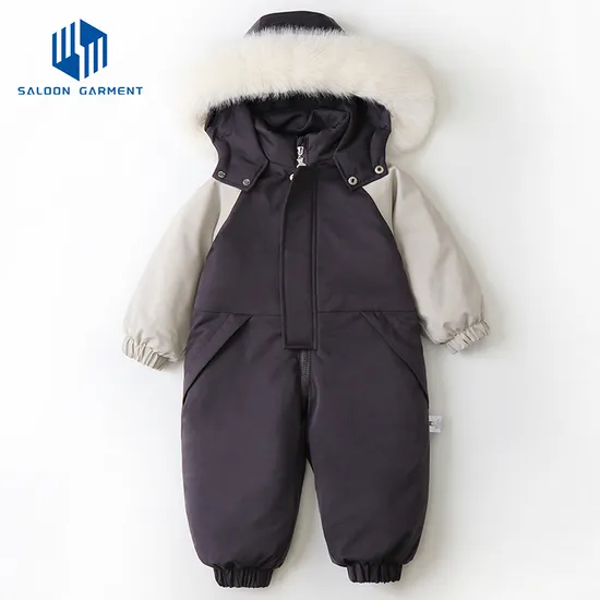 Custom Logo Baby Overall Ski Snow Clothing Outdoor Sport Windproof Baby Jump Suit Snow Suit