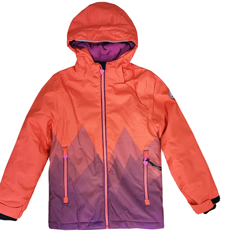 Custom Wholesale Outdoor Sports Ski Jacket Windproof Waterproof Kids Snow Coat with Hood Thermal Insulated Boys Winter Jacket