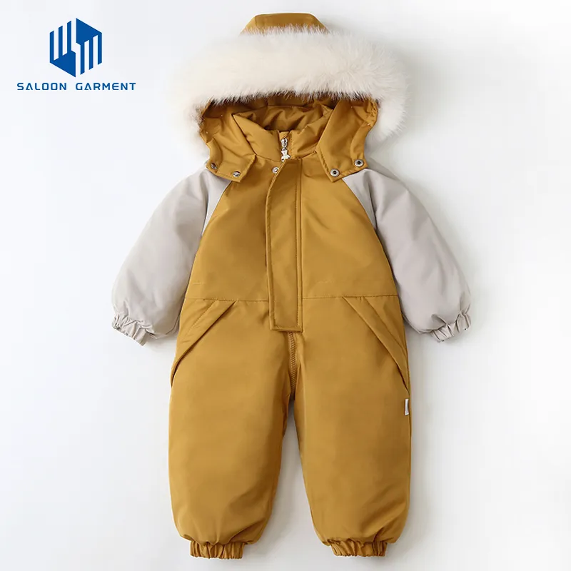 One-Piece Ski Suit Snowsuit Jumpsuit for Children Custom Sportswear Children Winter Clothes