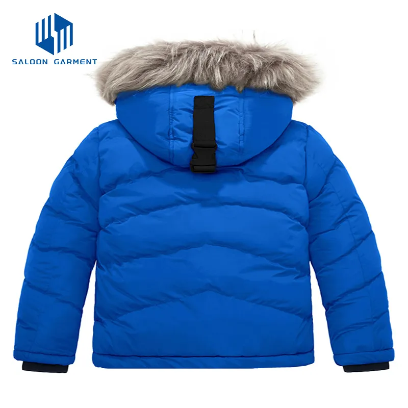 Custom Boy's Winter Casual Padded Coats Warm Insulated Quilted Jacket