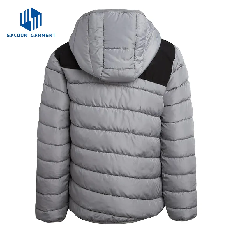 OEM Children Hooded Bubble Puffer Coat Waterproof Outerwear Quilte Winter Jacket