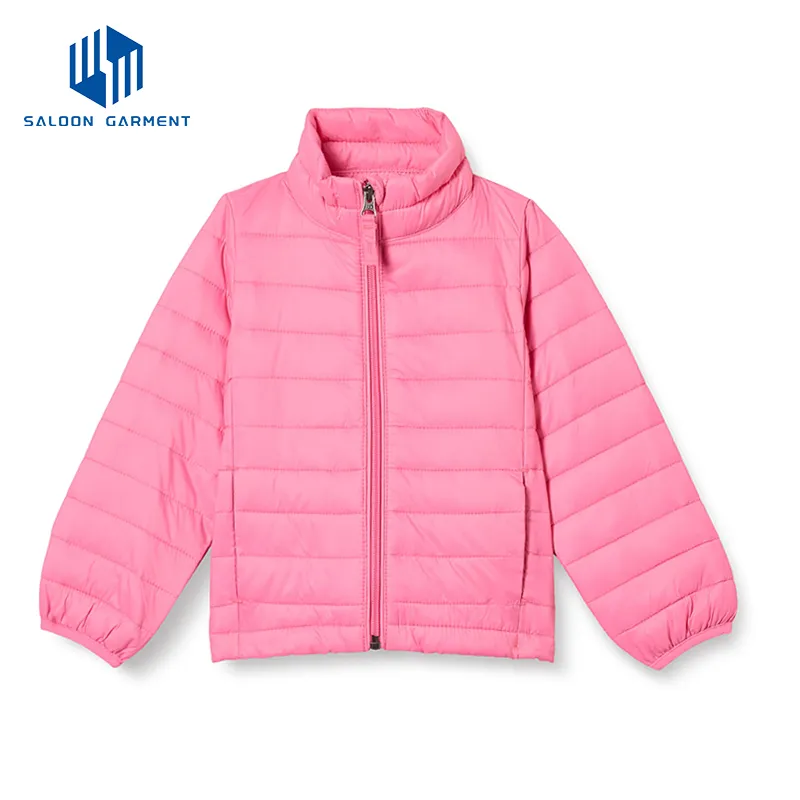 High Quality Custom Men's Light Fabric Solid Pattern Insulated Winter Warm Quilted Jacket