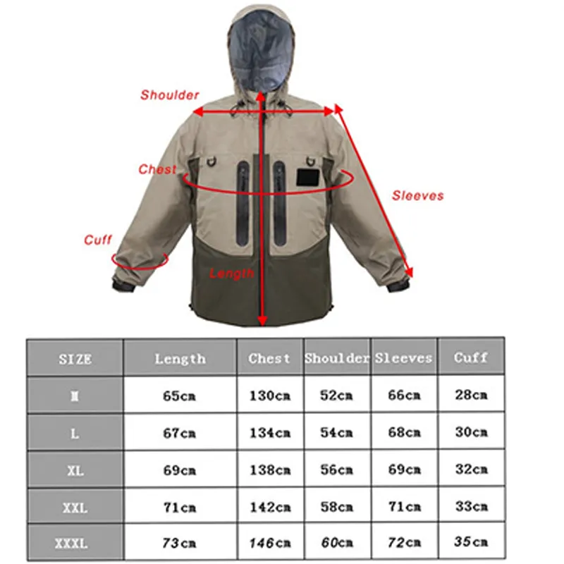 Custom Men's Waterproof Breathable Fishing 2.5 Layer Fabric for Wear Rain Jacket Outdoor Jacket