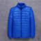 Autumn Winter Men Clothing Solid Color Outerwear Stand Collar Coat Warm Quilted Jacket