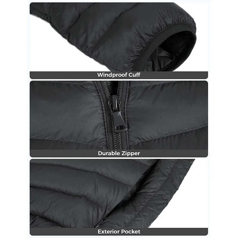 Wholesale Custom Logo Mens Winter Waterproof Quilted Padded Jacket