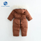 Winter Kids Coat Outerwear Baby Jumpsuits Snowsuit Waterproof Rompers with Hooded Jacket Button Closure Boys Girls Skiing