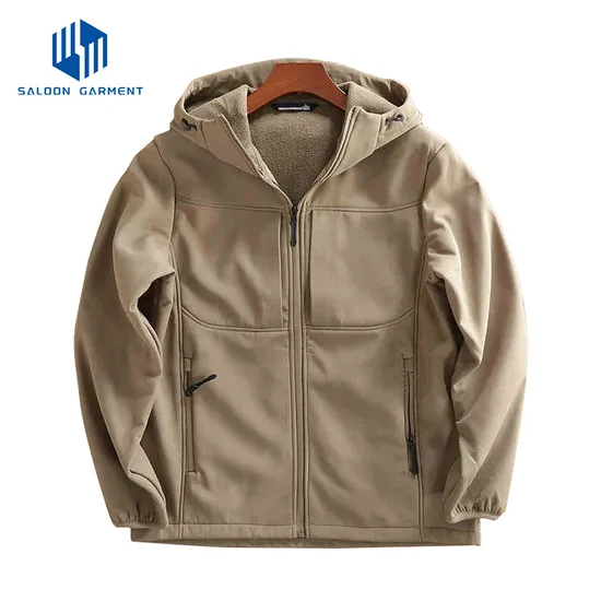 Custom Men's Outdoor Windproof Waterproof Camp Hiking Jacket Winter Warm Polar Fleece Soft Shell Jacket