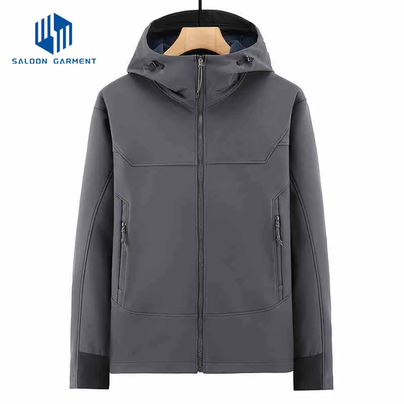 Custom Logo Women Men Outdoor Hiking Waterproof Jacket Winter Hooded Fleece Jacket for Unisex