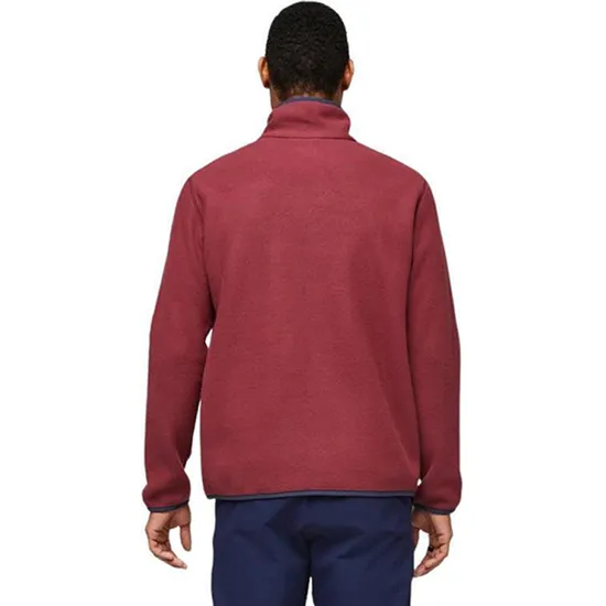 OEM Custom High Quality 100% Polyester Stand Collar Fleece Men's Fleece Pullover