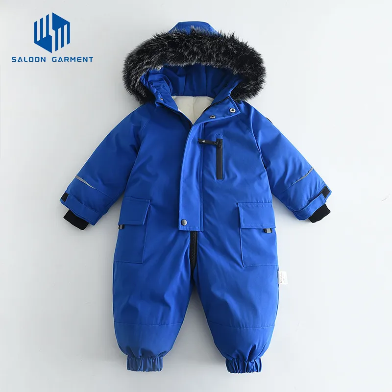 Warm Comfortable Children Ski Suit Jumpsuit Baby Crawls Into Clothes in Winter Children Clothing Wholesale