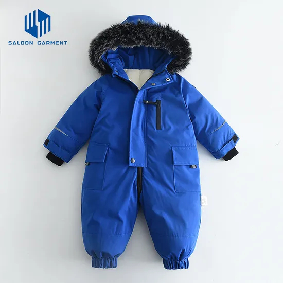 Warm Comfortable Children Ski Suit Jumpsuit Baby Crawls Into Clothes in Winter Children Clothing Wholesale