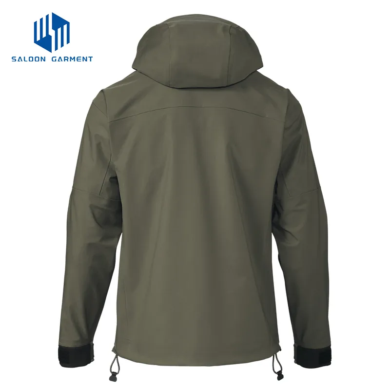 Customized Men's Warm Breathable Waterproof Fishing Wading 3 Layer Fabric Jacket
